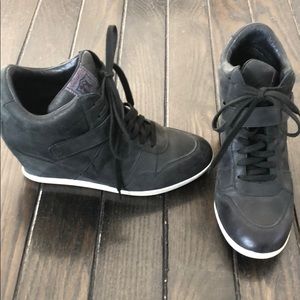 Ash Heeled Sneakers Size 40 all black leather